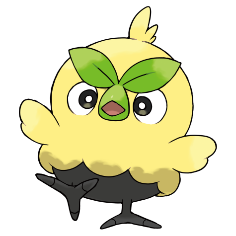 Browt - grass type Pokemon starter from Gen 10